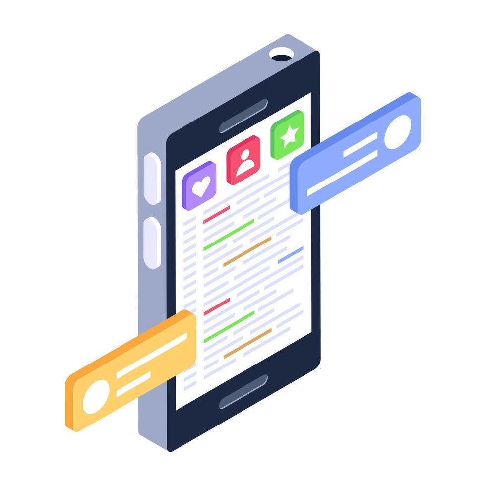 An icon design of mobile apps vector