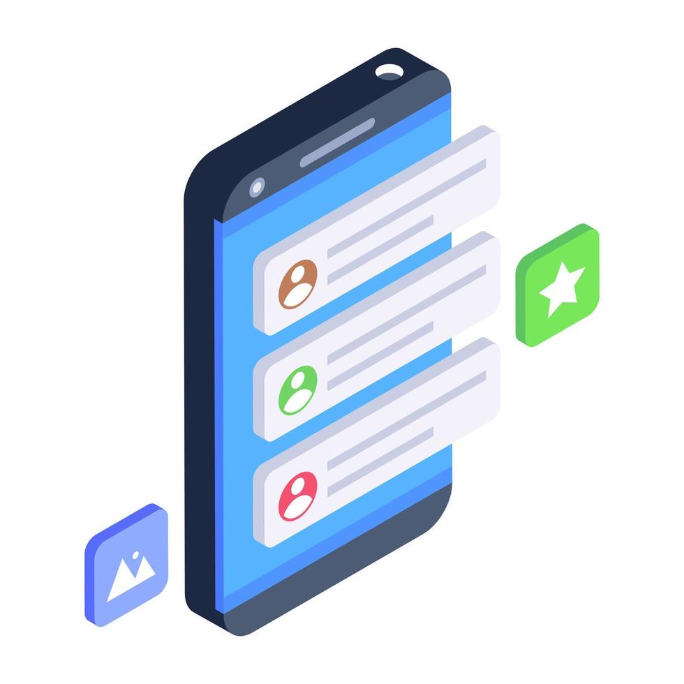 An icon design of mobile apps vector