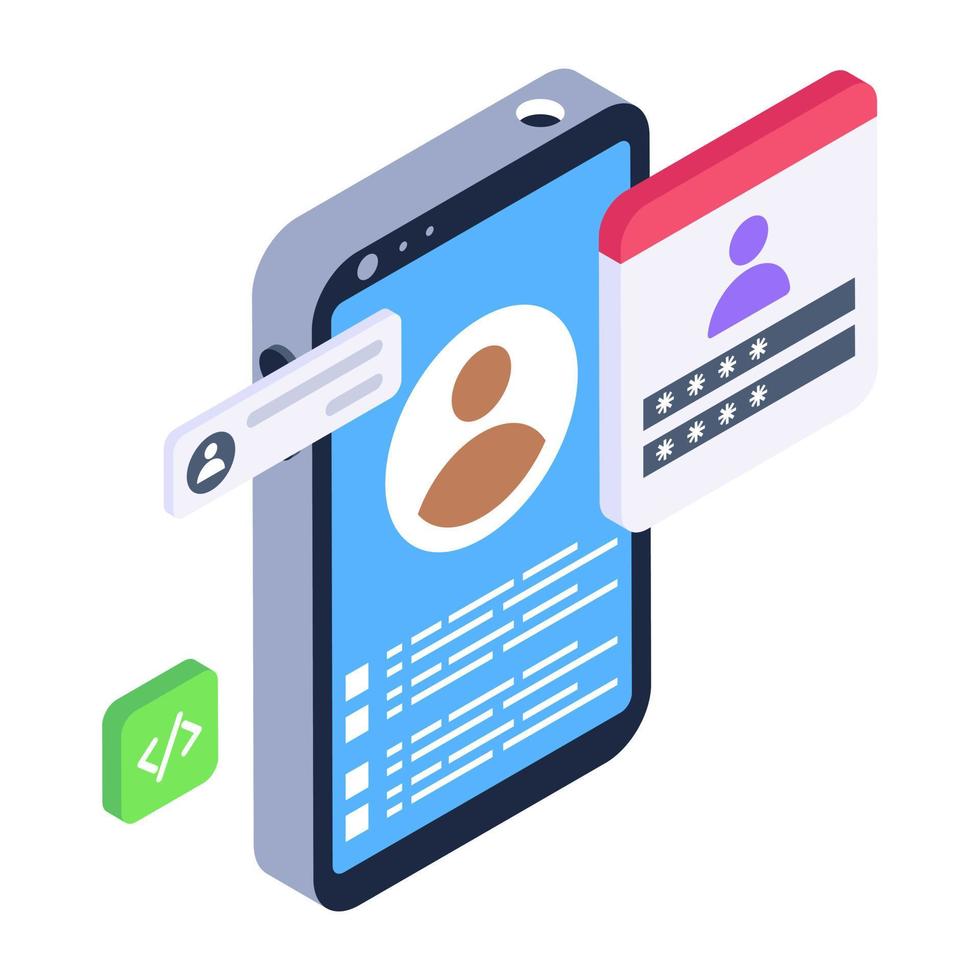 An icon design of mobile apps vector