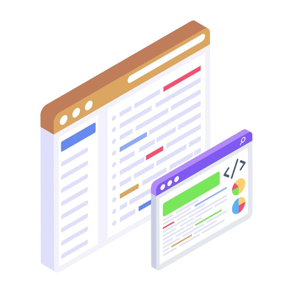 An editable design vector of software development