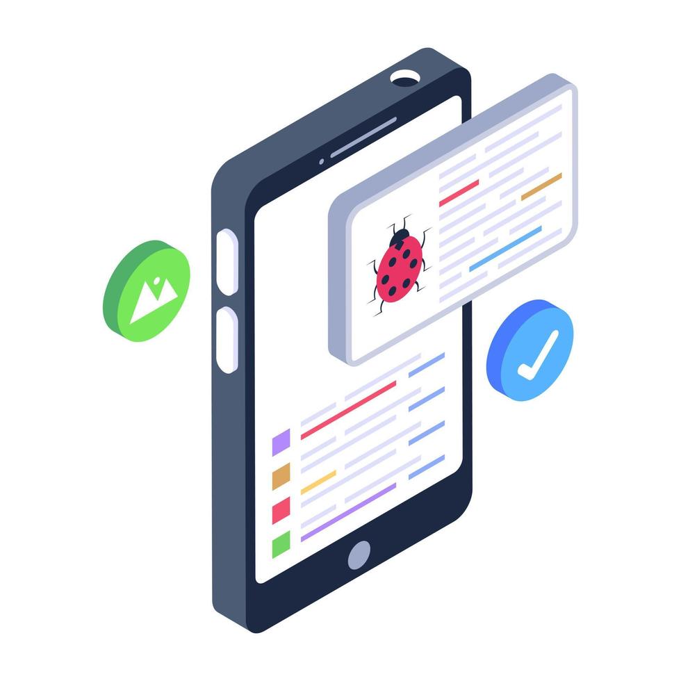 An icon design of mobile apps vector