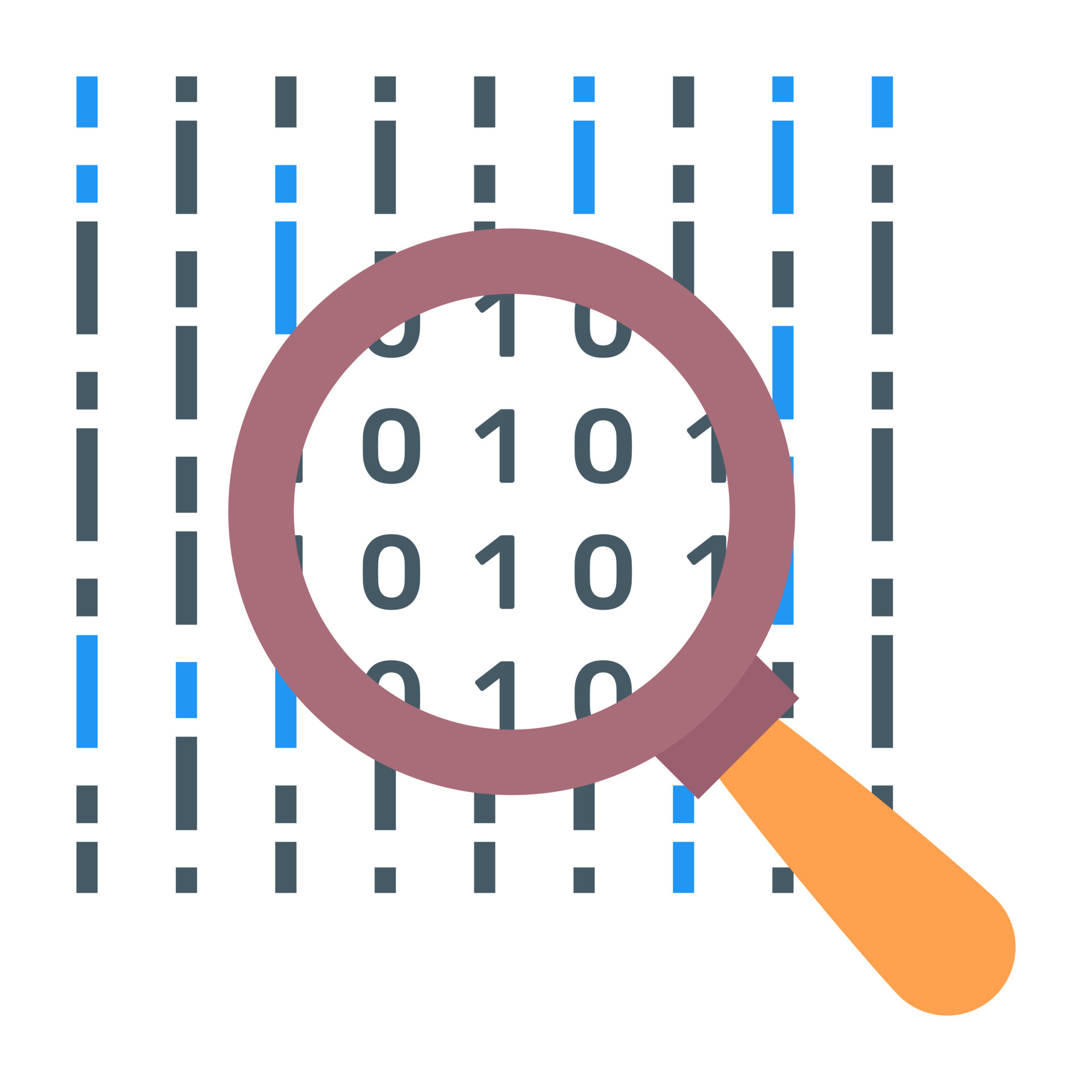 Binary research flat icon, trendy unique vector 6608687 Vector Art at ...