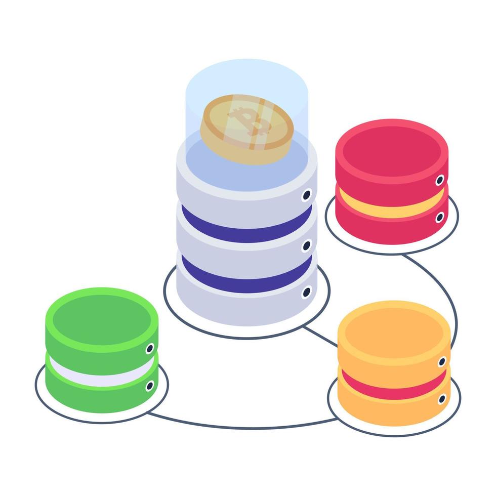 Icon of server content in isometric style vector