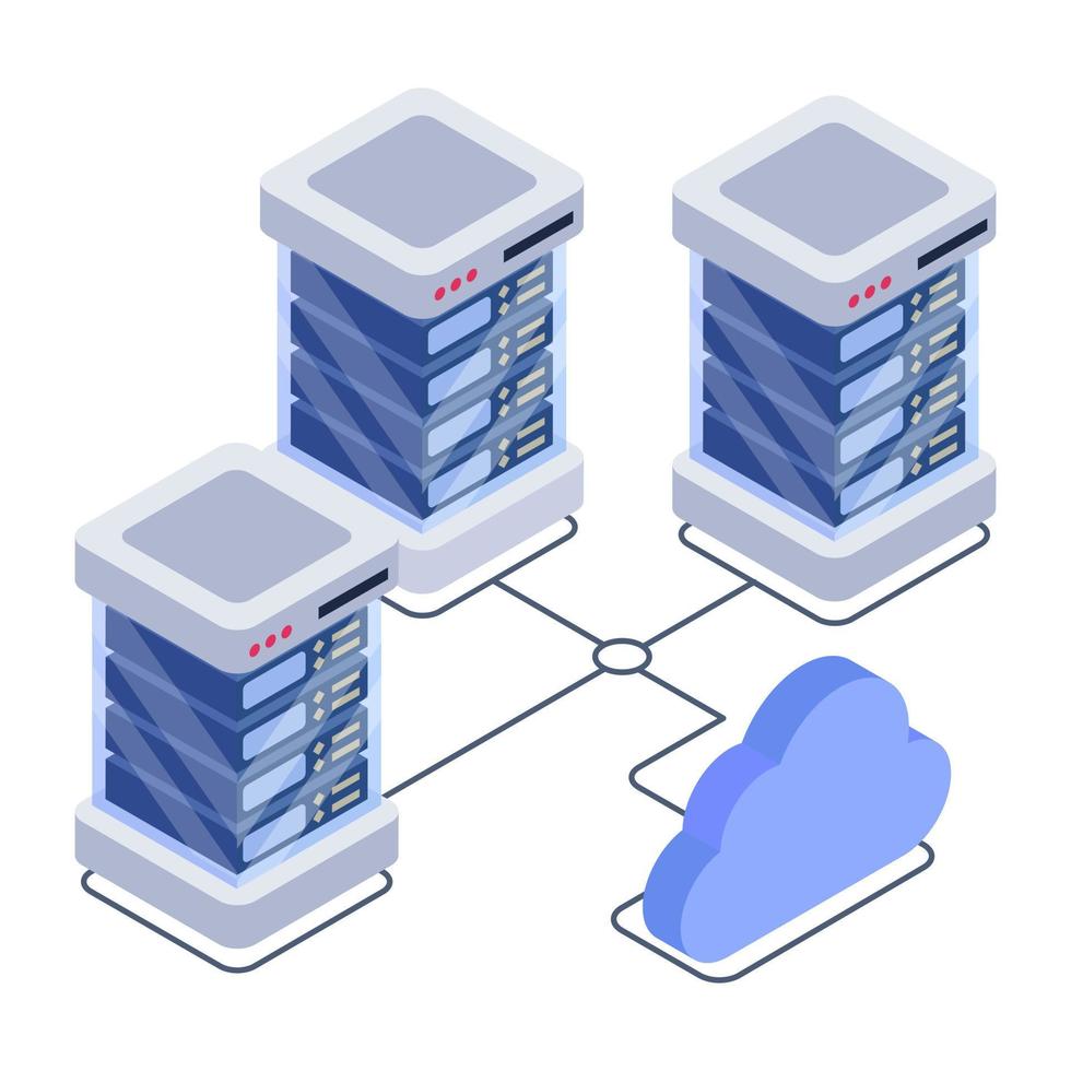 Icon of big data in isometric design vector