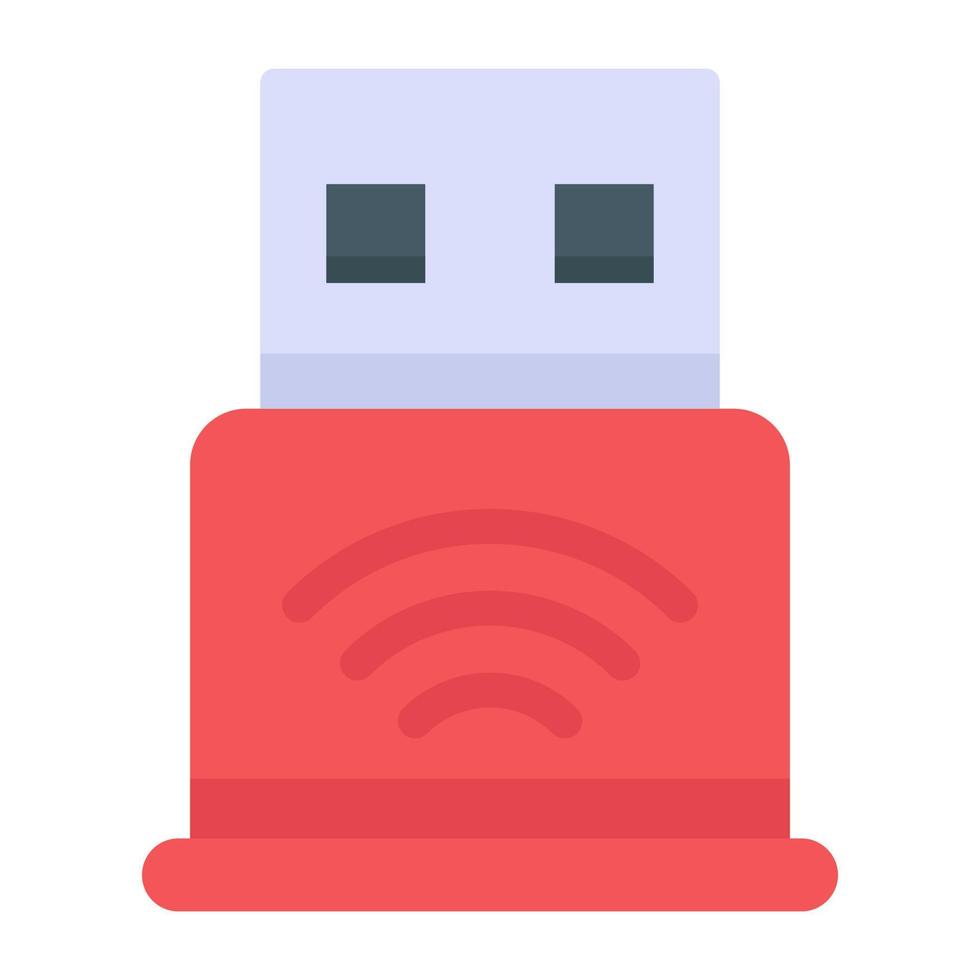 Trendy flat vector design of usb connector icon.