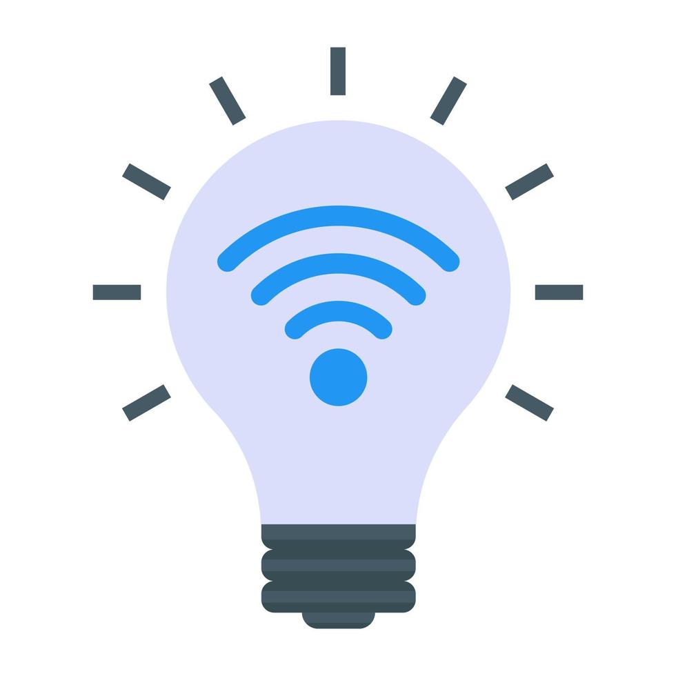 Trendy unique flat icon of smart bulb vector