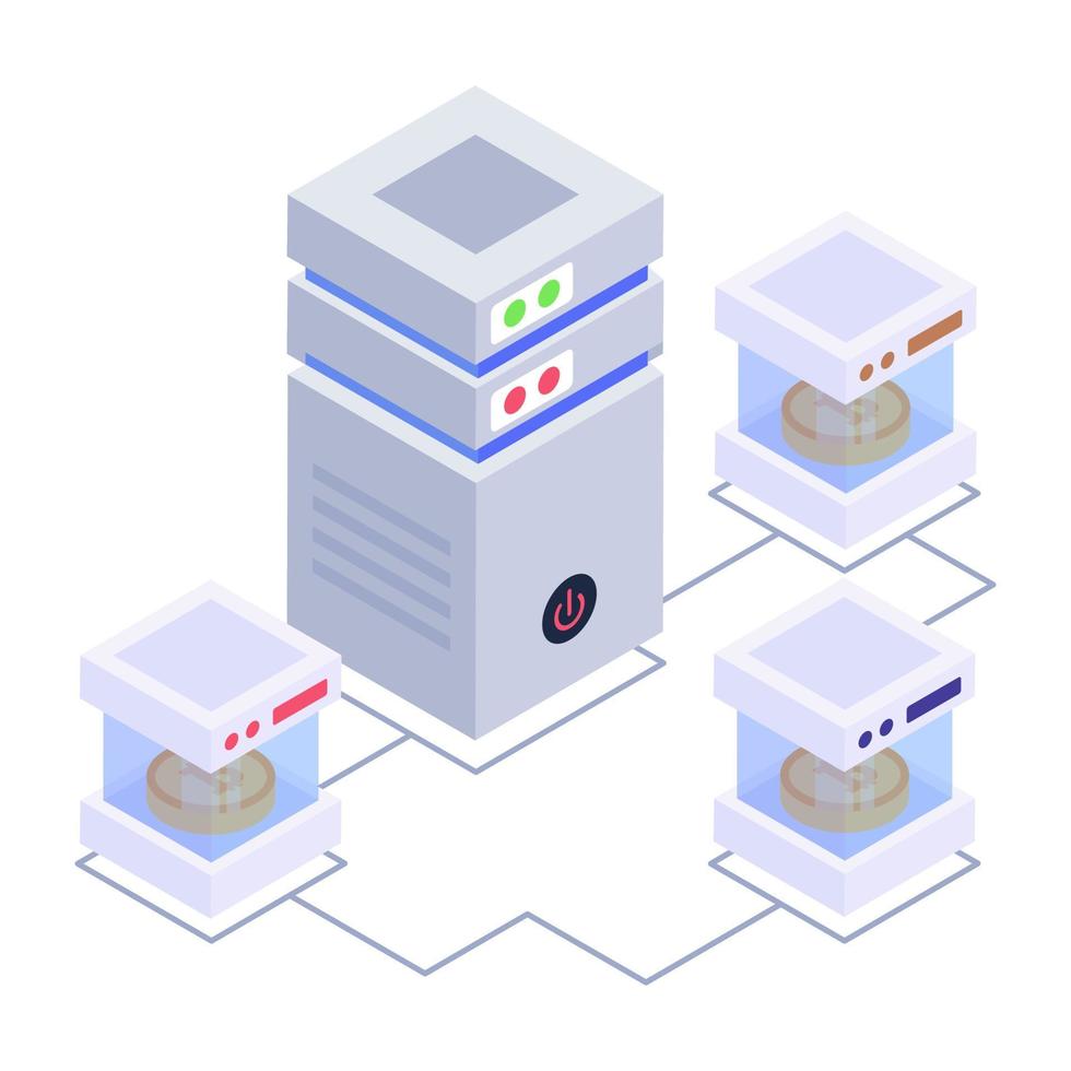 Icon of big data in isometric design vector