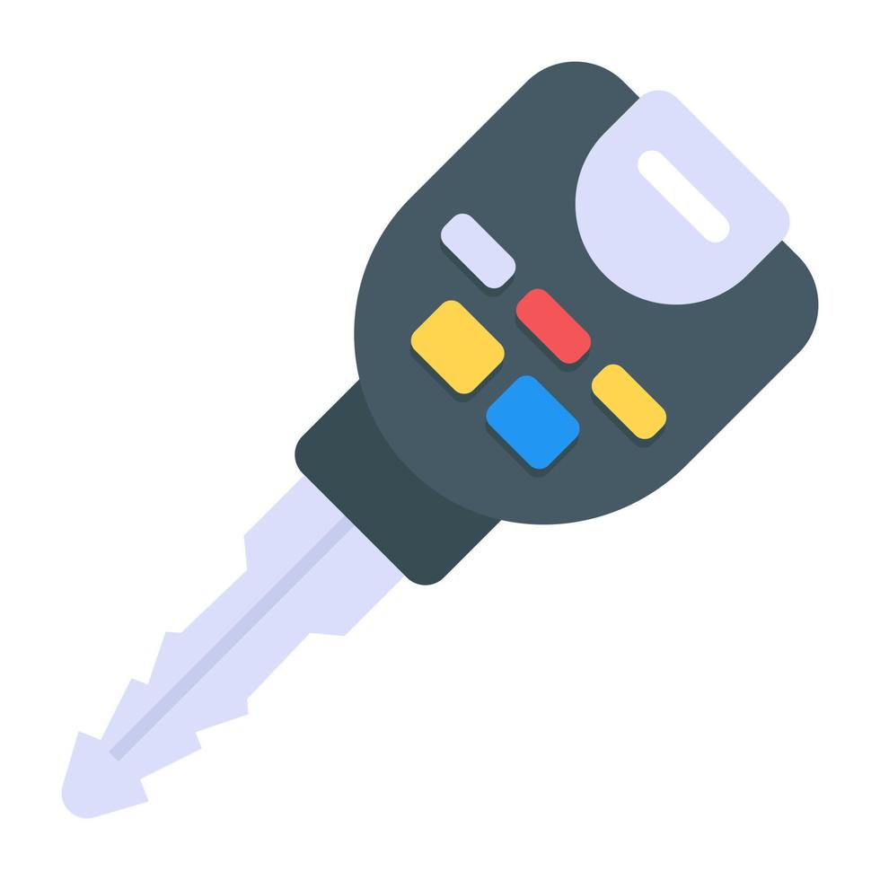 Smart key in flat icon, editable vector