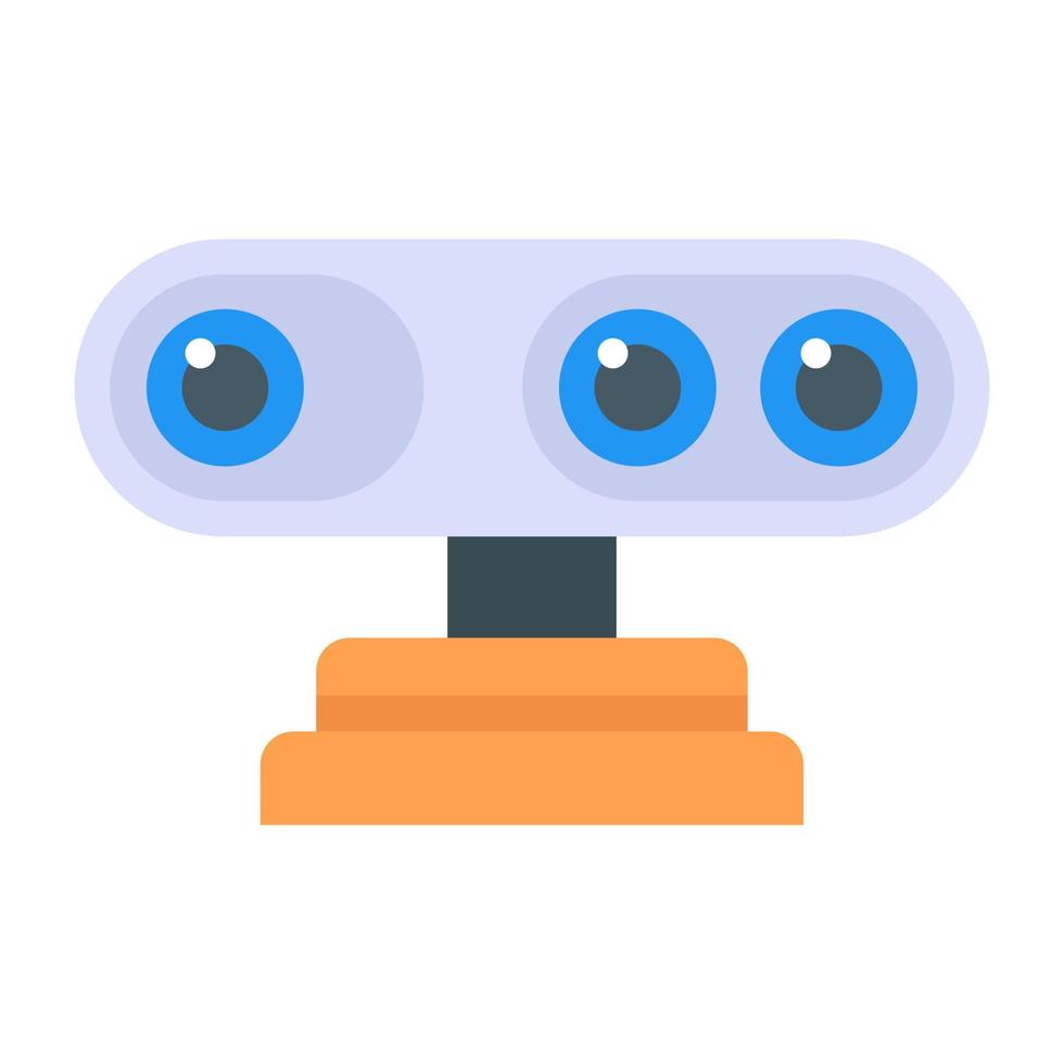 3d sensor in flat icon, editable vector