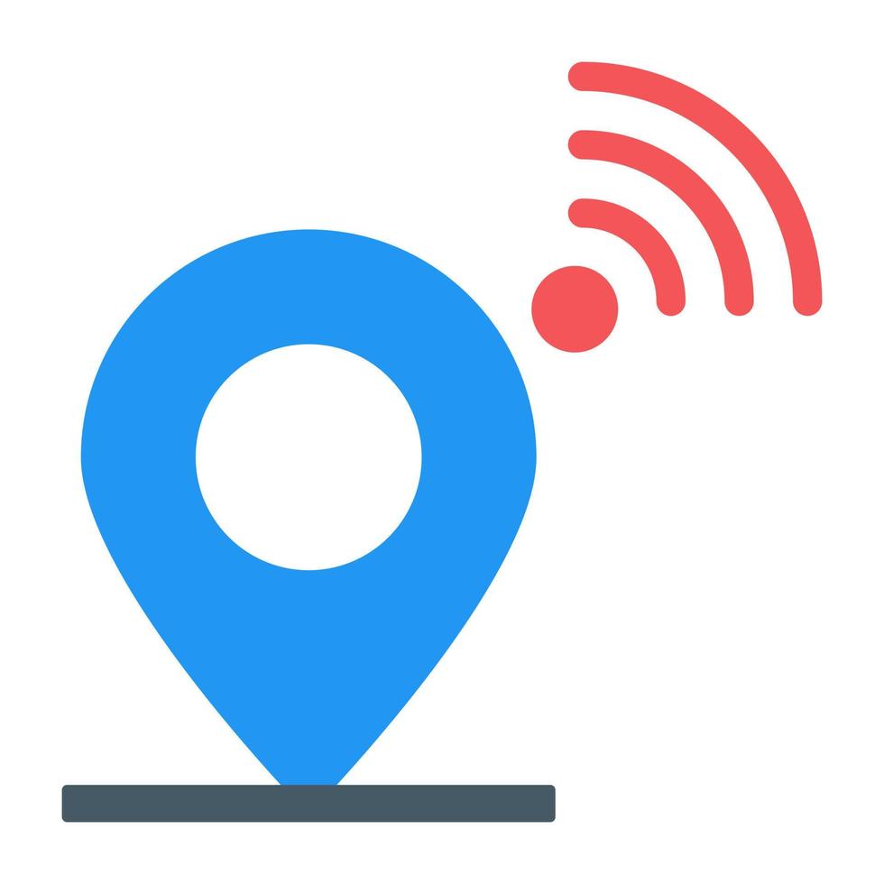 Trendy unique flat style icon of smart location vector