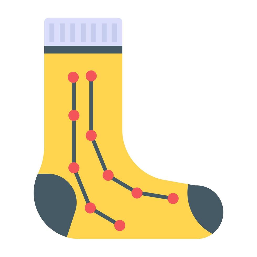 Smart socks flat icon vector