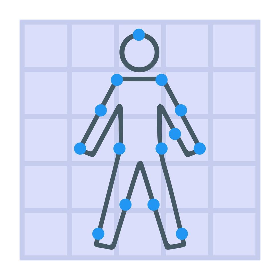 Trendy unique flat style icon of motion tracking vector