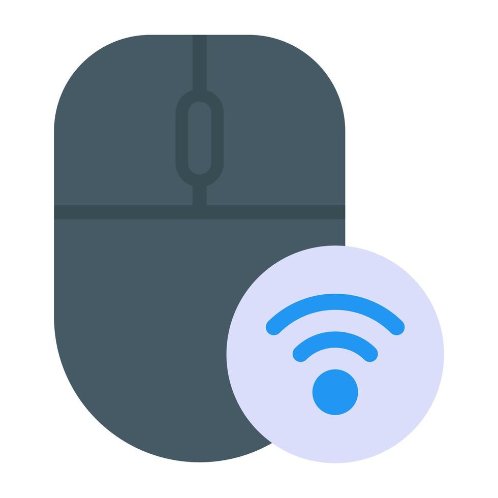 Trendy flat style icon of smart mouse vector