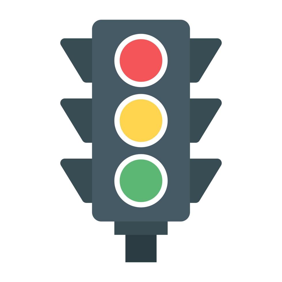 Traffic Light flat icon trendy vector