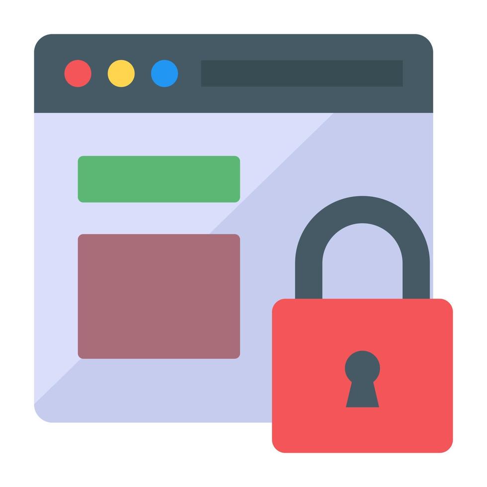 Flat design vector of website