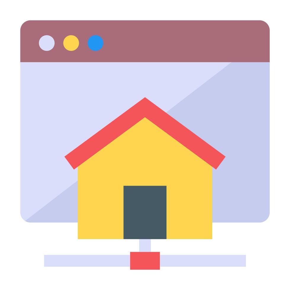 Flat design vector of website