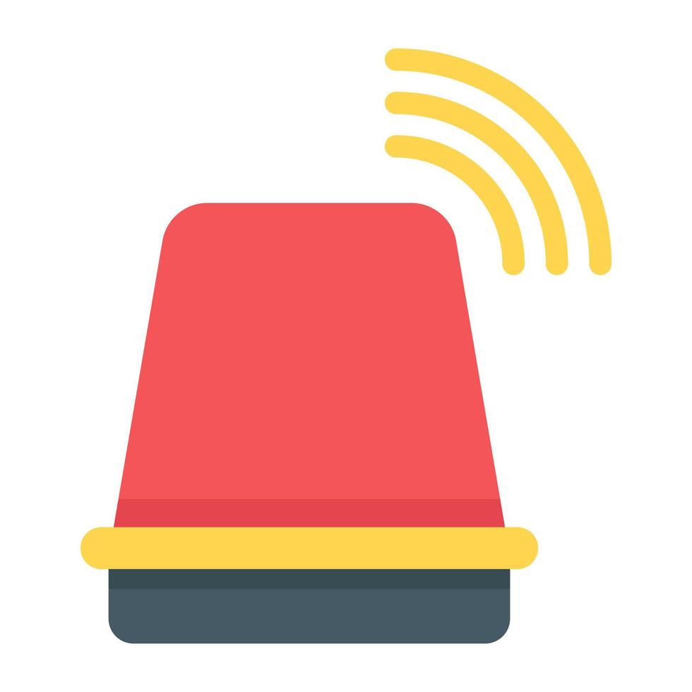 Smart siren in flat icon, editable vector