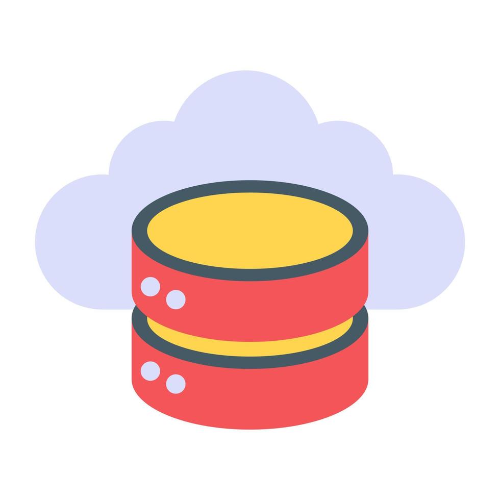 Server in flat style icon vector