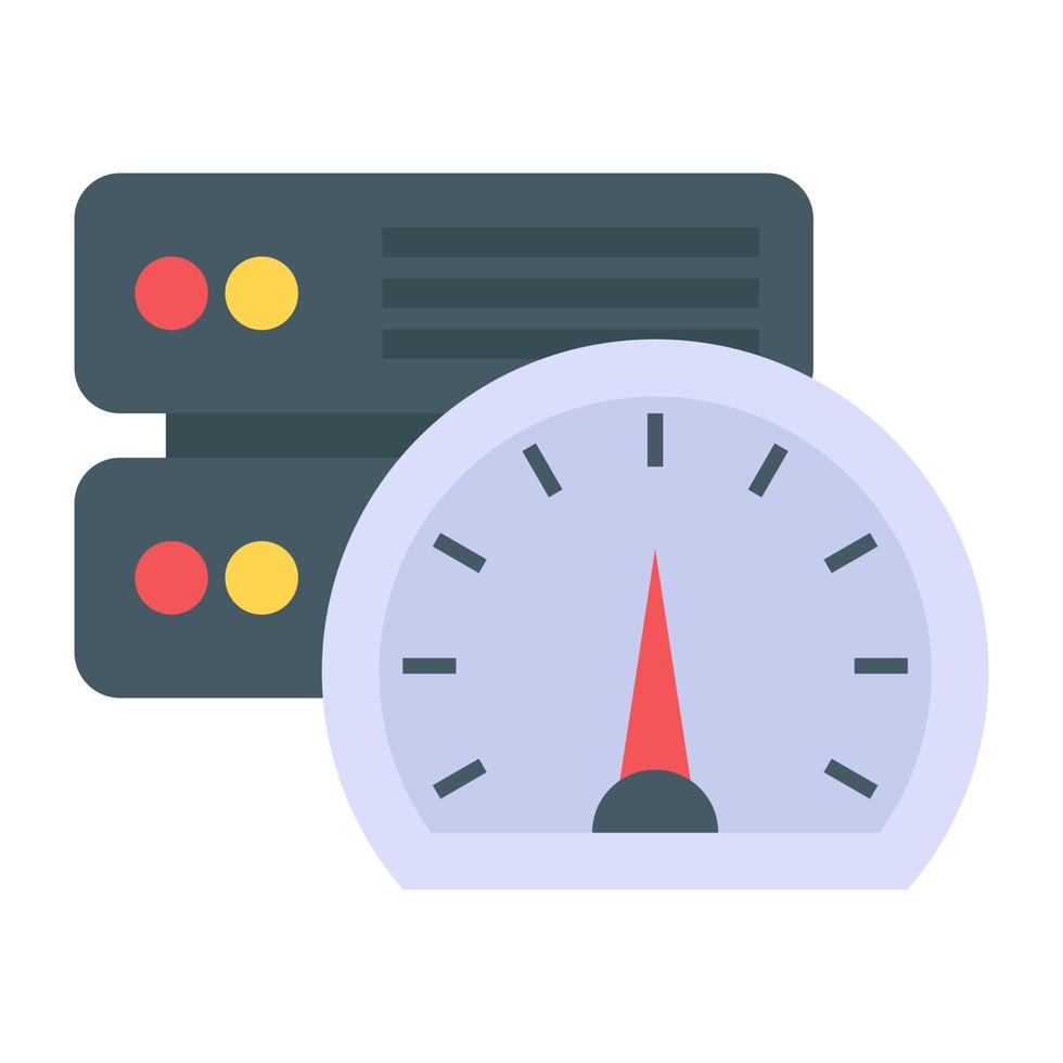 Server in flat style icon vector