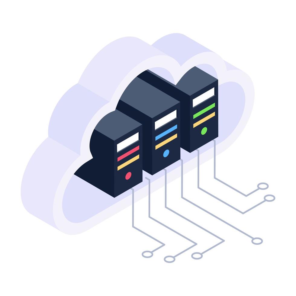Icon of big data in isometric design vector
