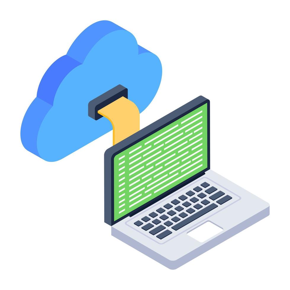 A verified cloud system isometric icon vector