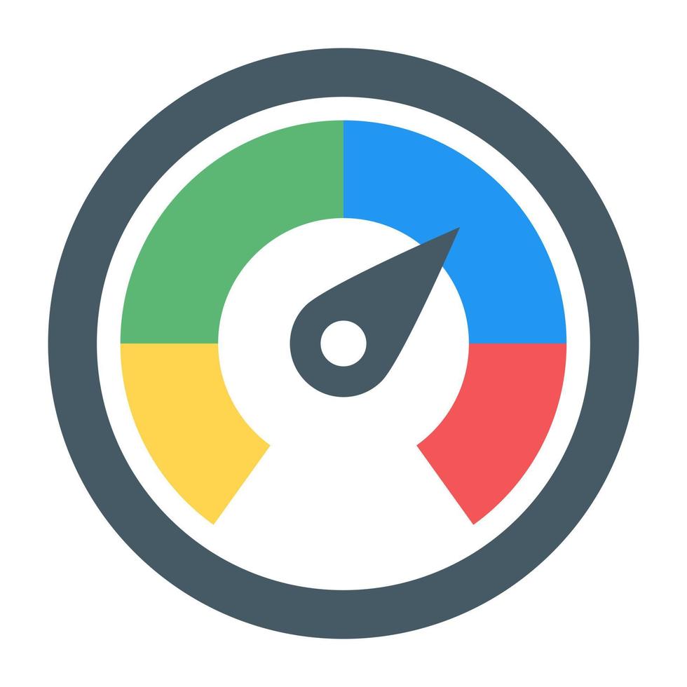 Trendy flat style icon of speed meter vector