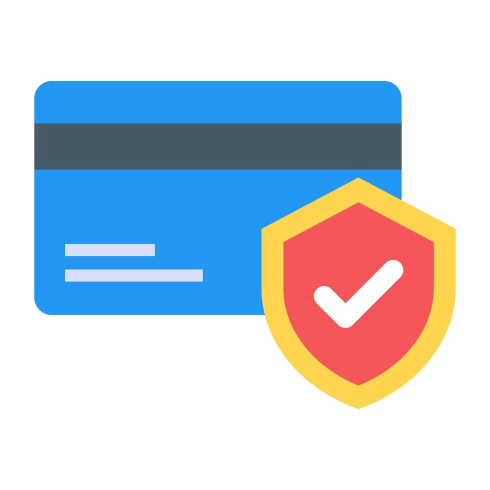 Secure payment in flat icon, editable vector