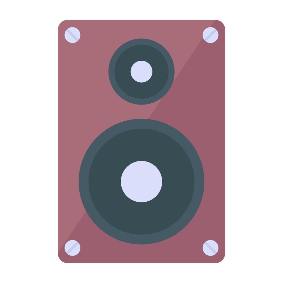 icono plano de moda de woofer vector