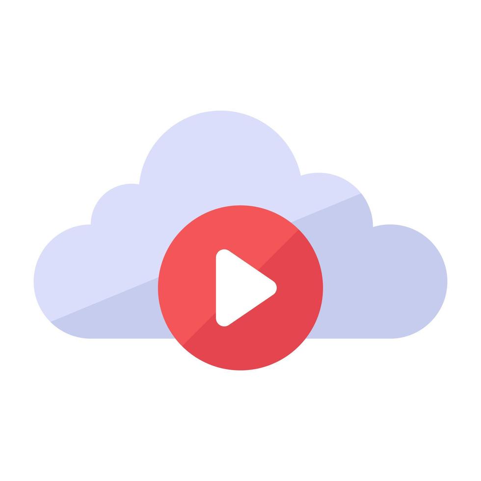 Trendy unique flat icon of cloud computing vector