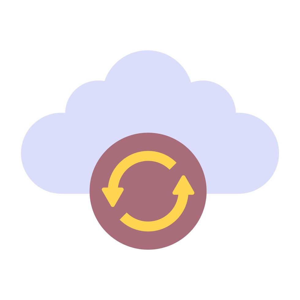 Trendy unique flat icon of cloud computing vector