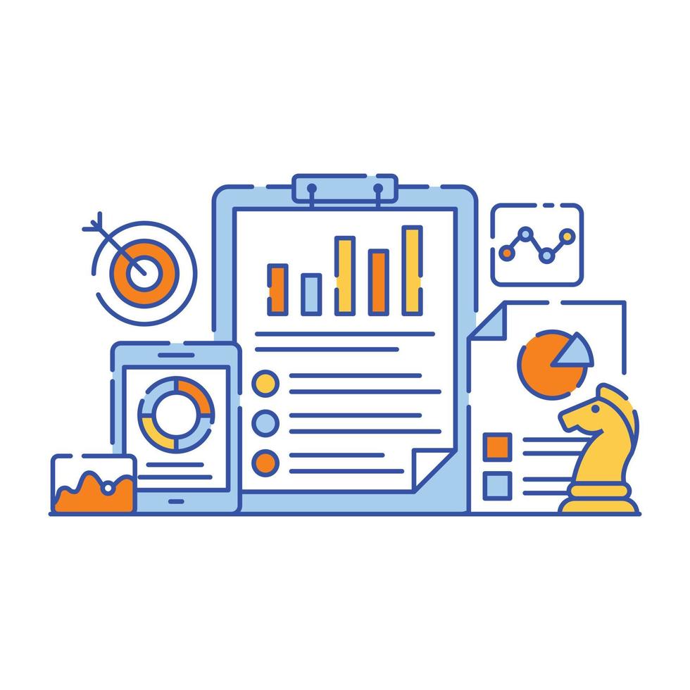 Illustration vector design of data mining.