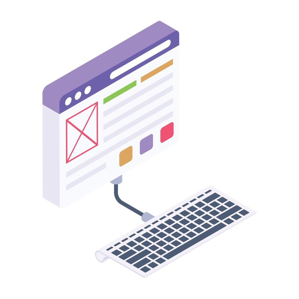 Business document isometric icon, editable vector