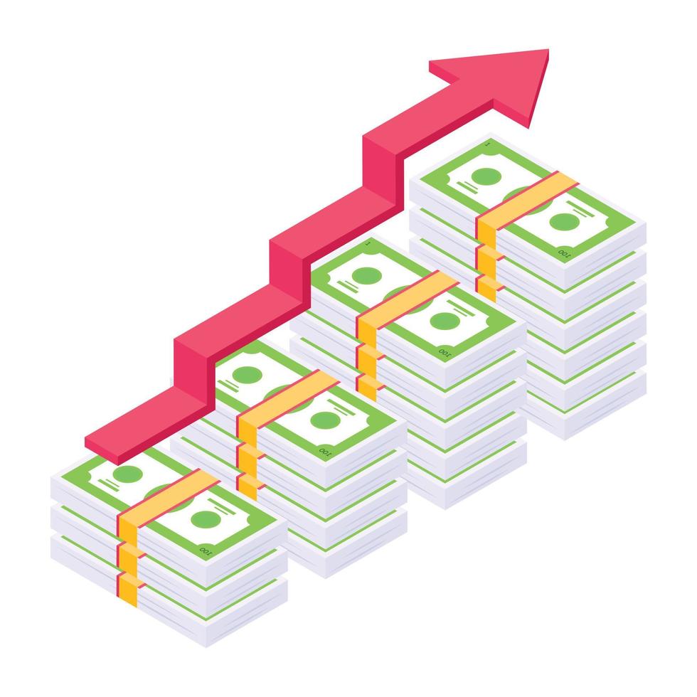 Financial app isometric style icon vector
