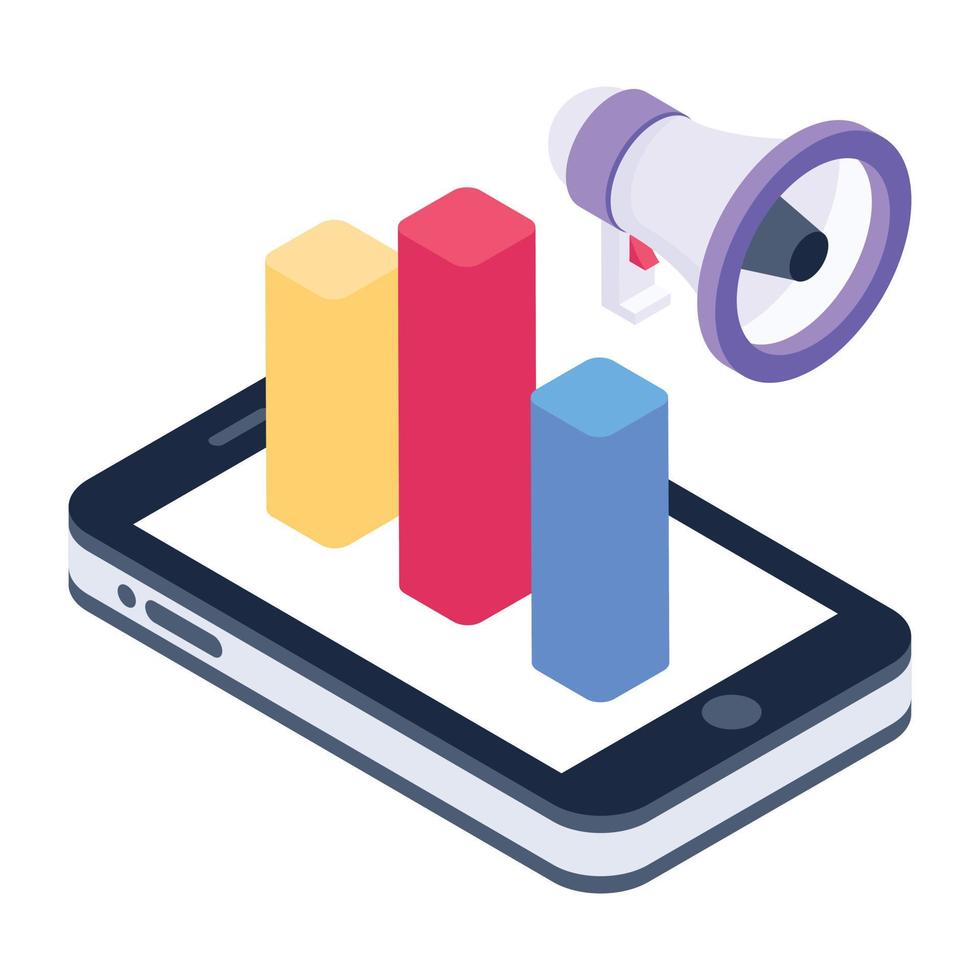 Financial app isometric style icon vector