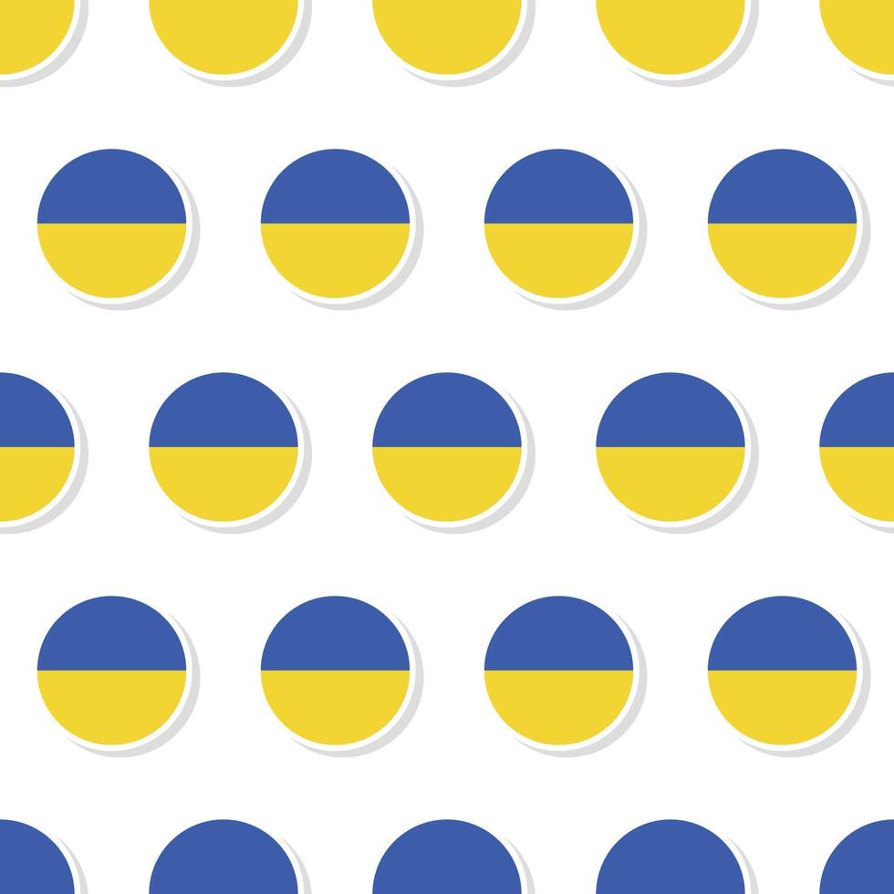 Patrón de pegatina de bandera de Ucrania perfecta vector