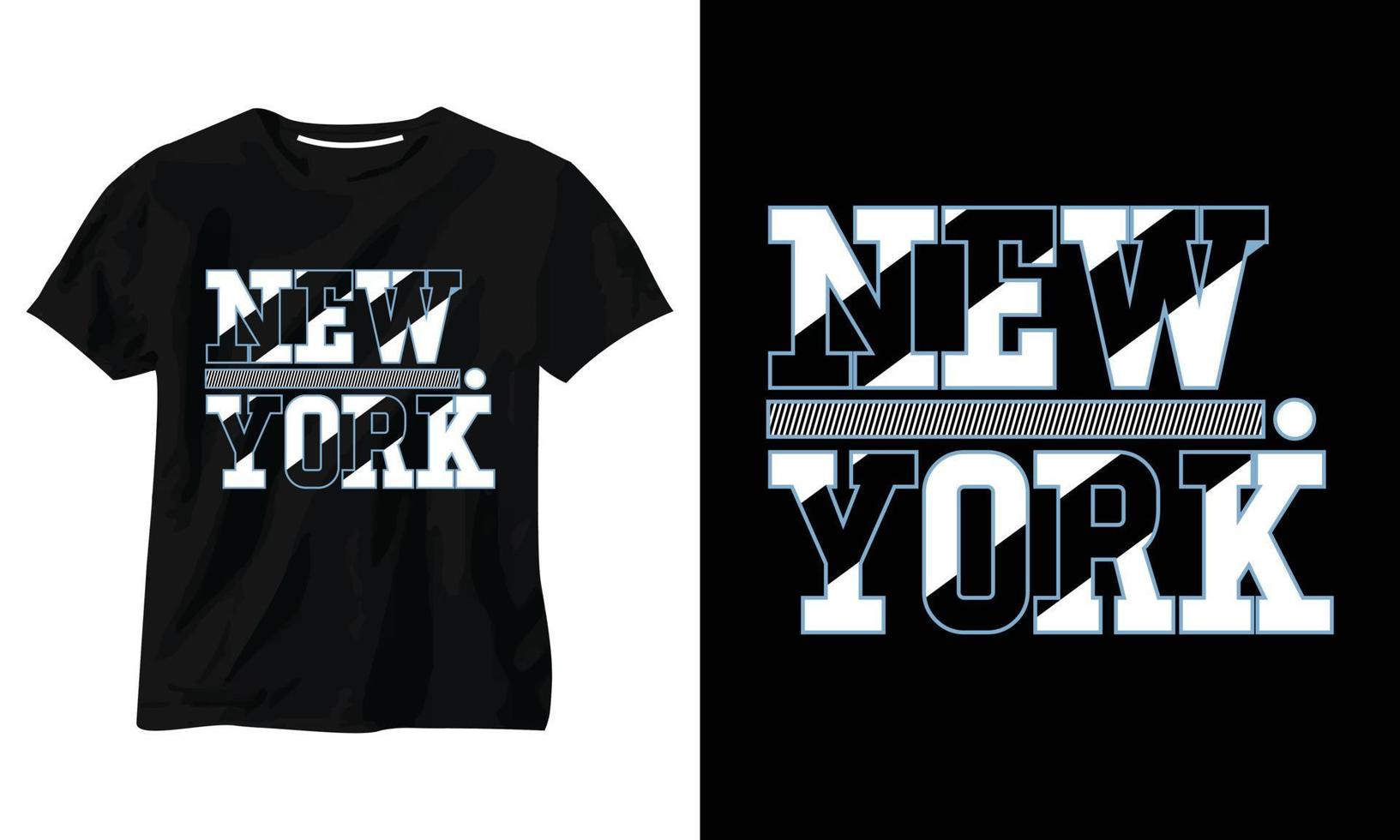 diseño de camiseta de tipografía minimalista de nueva york vector