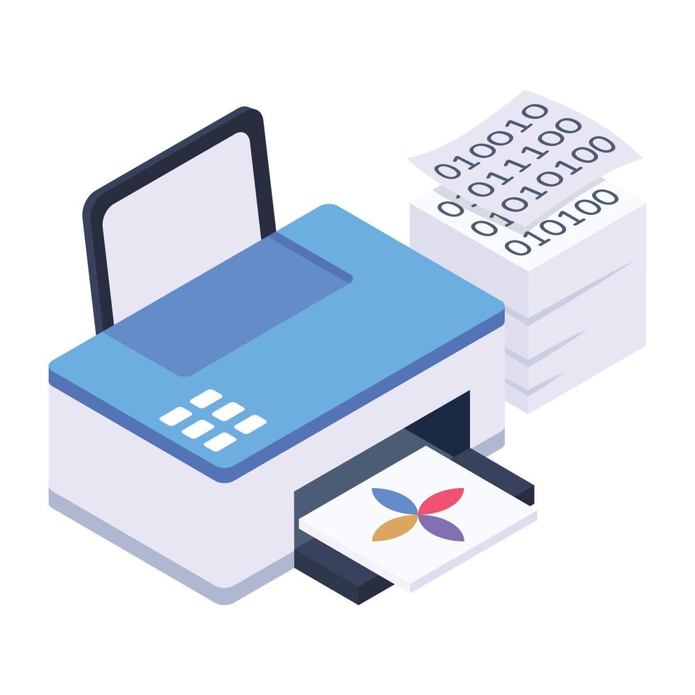 Business report isometric trendy design icon vector