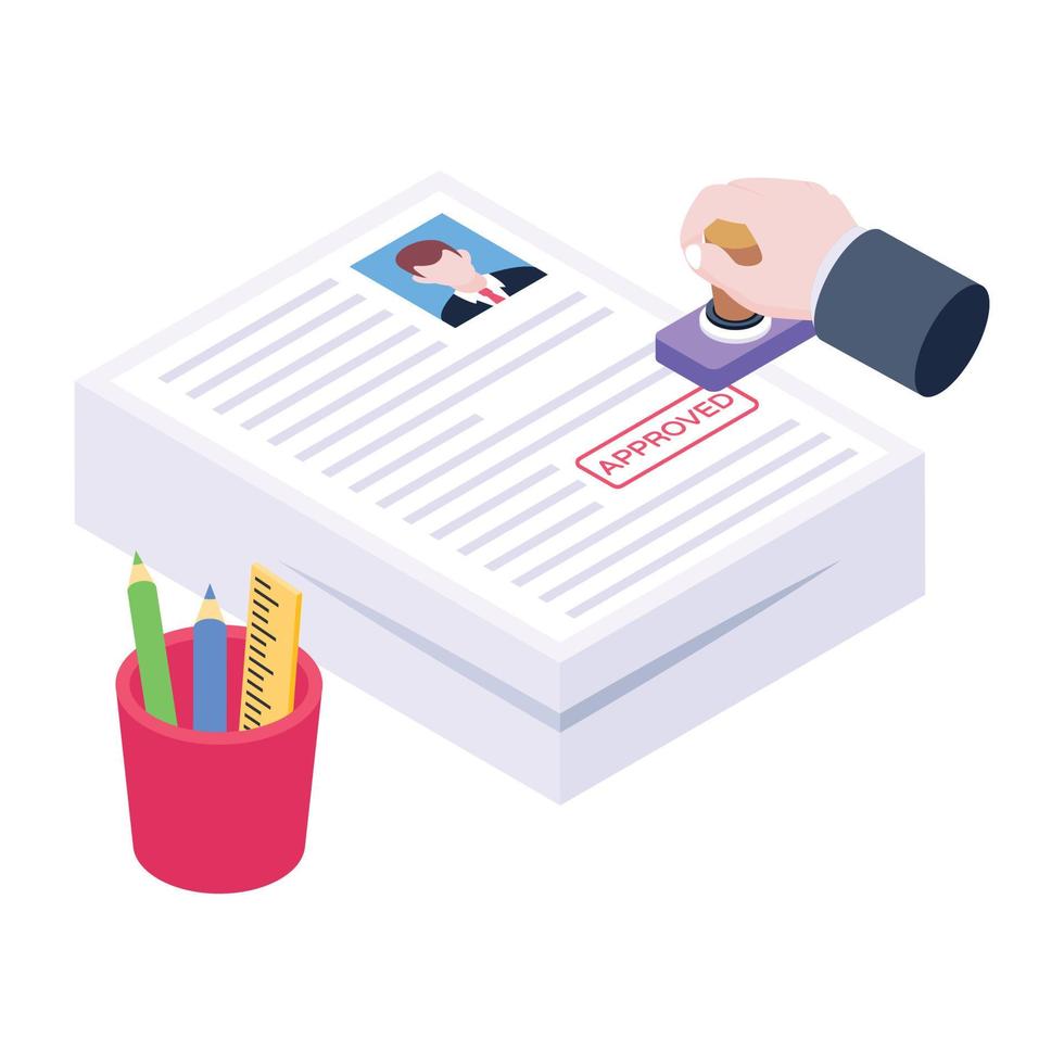 Productivity report isometric icon, business efficiency vector