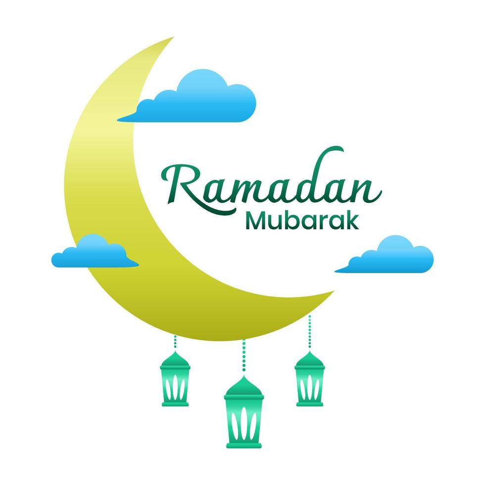 vector de ilustración de ramadan mubarak para celebrar el mes de ramadan.