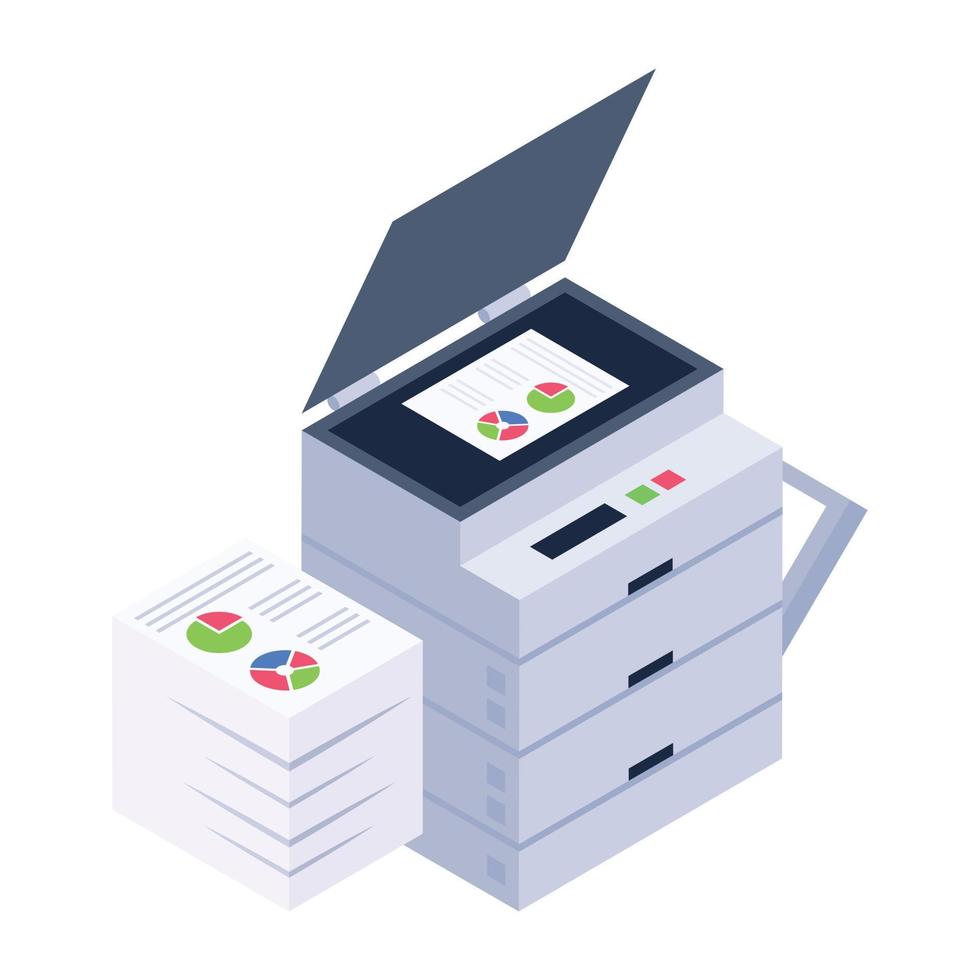 Trendy isometric icon of finance report vector