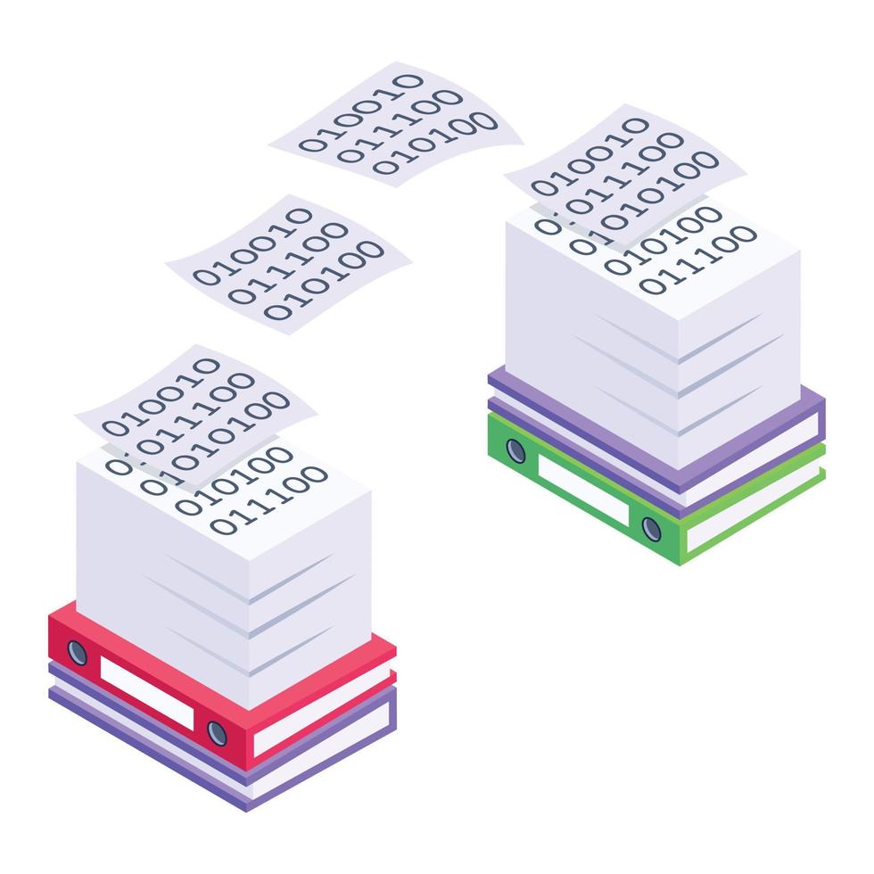 Icon of business report in modern isometric style vector