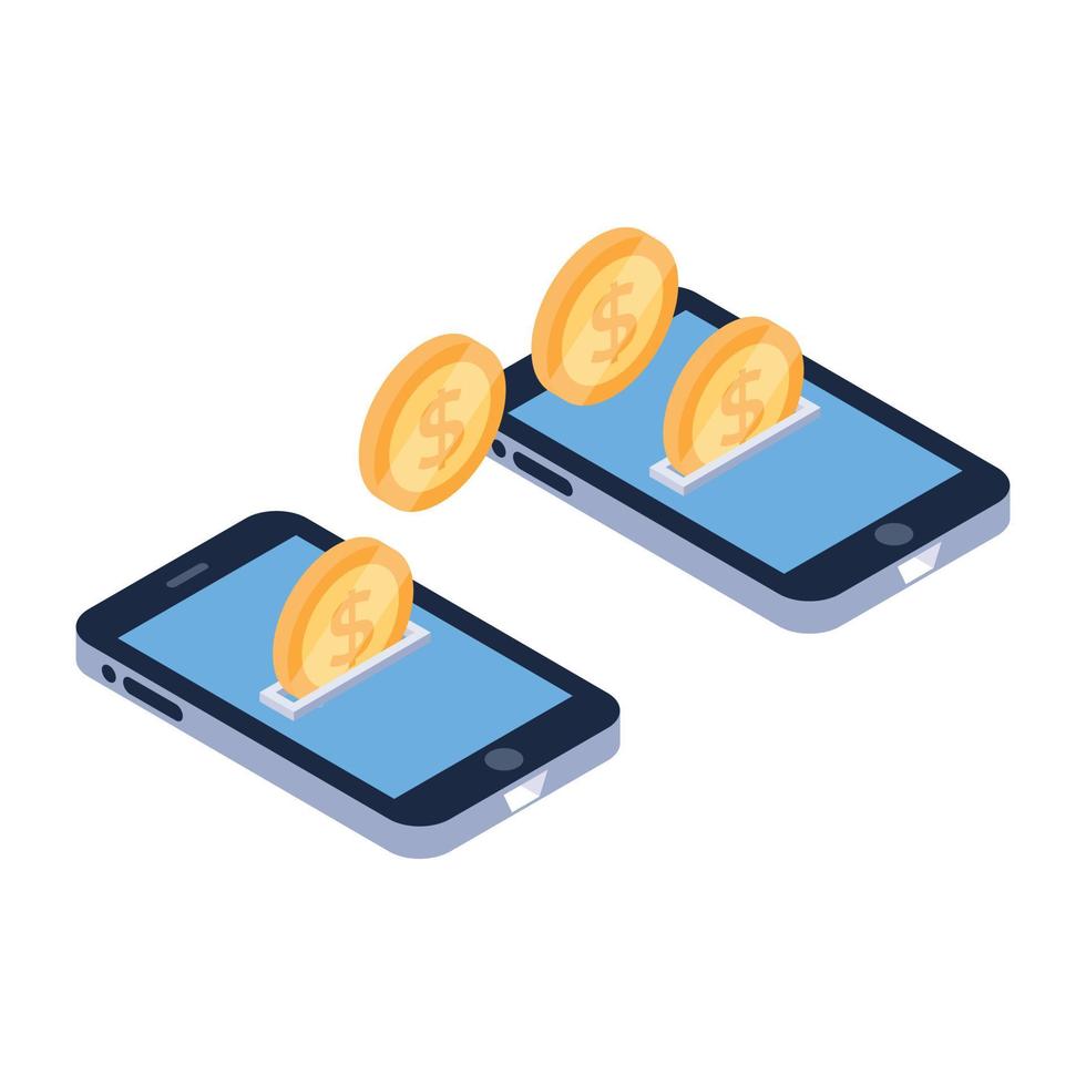 Icon of business application in modern isometric design vector