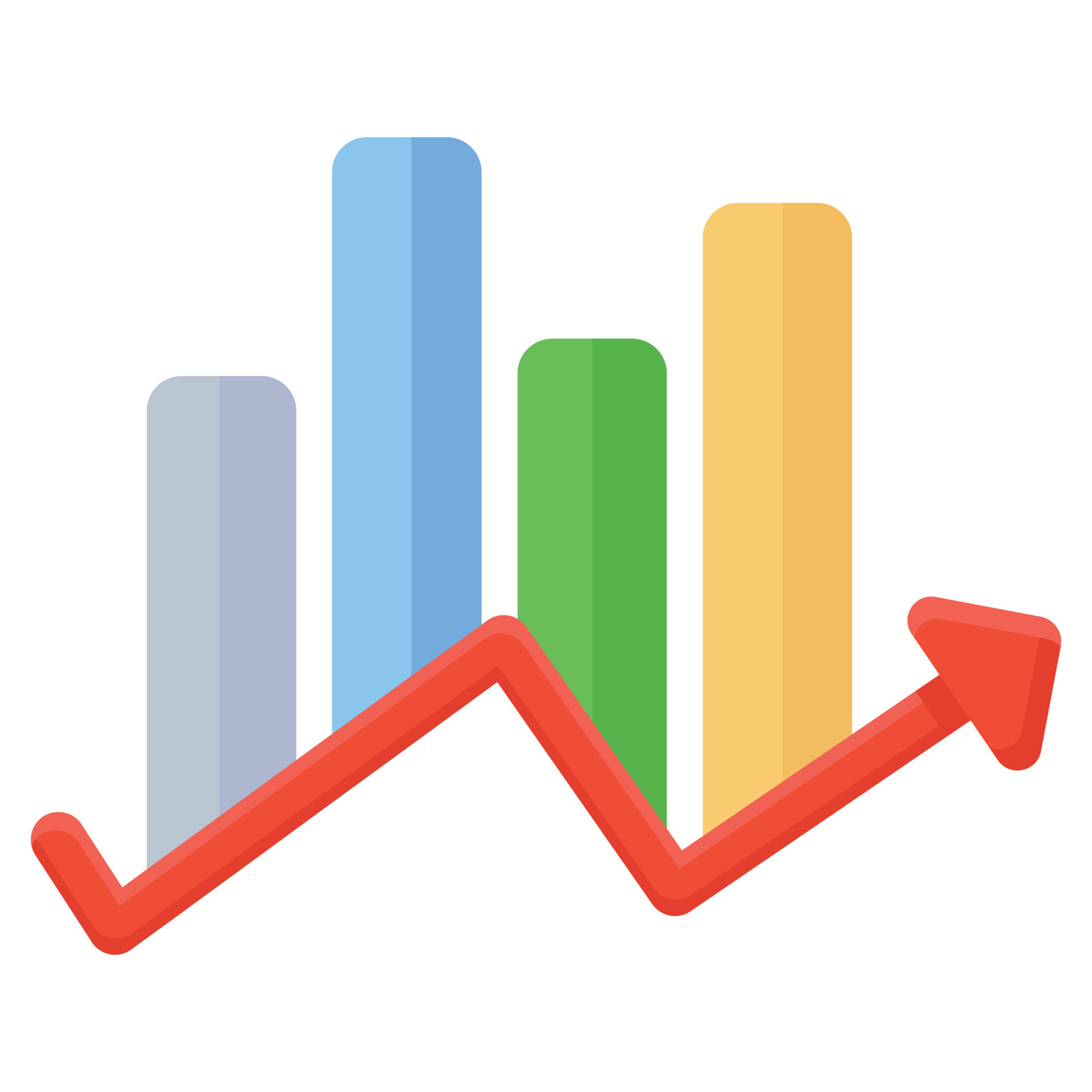 Swoosh Bar Chart Icons stock vector. Illustration of symbol - 30344051