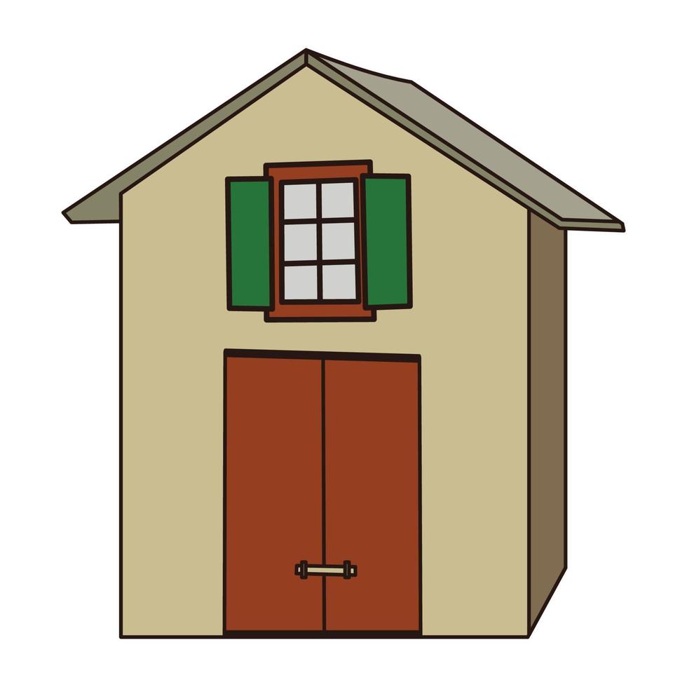 vintage urban house building vector