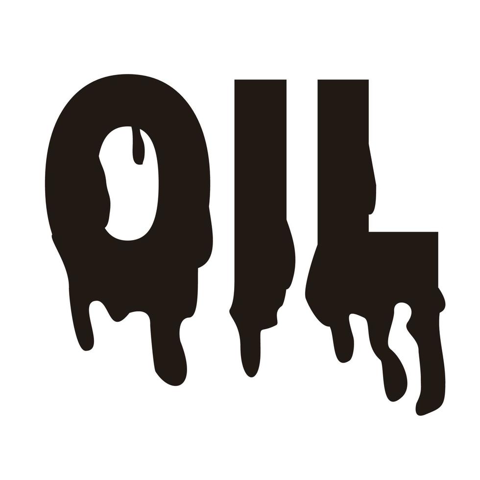 oil liquid text typhography vector