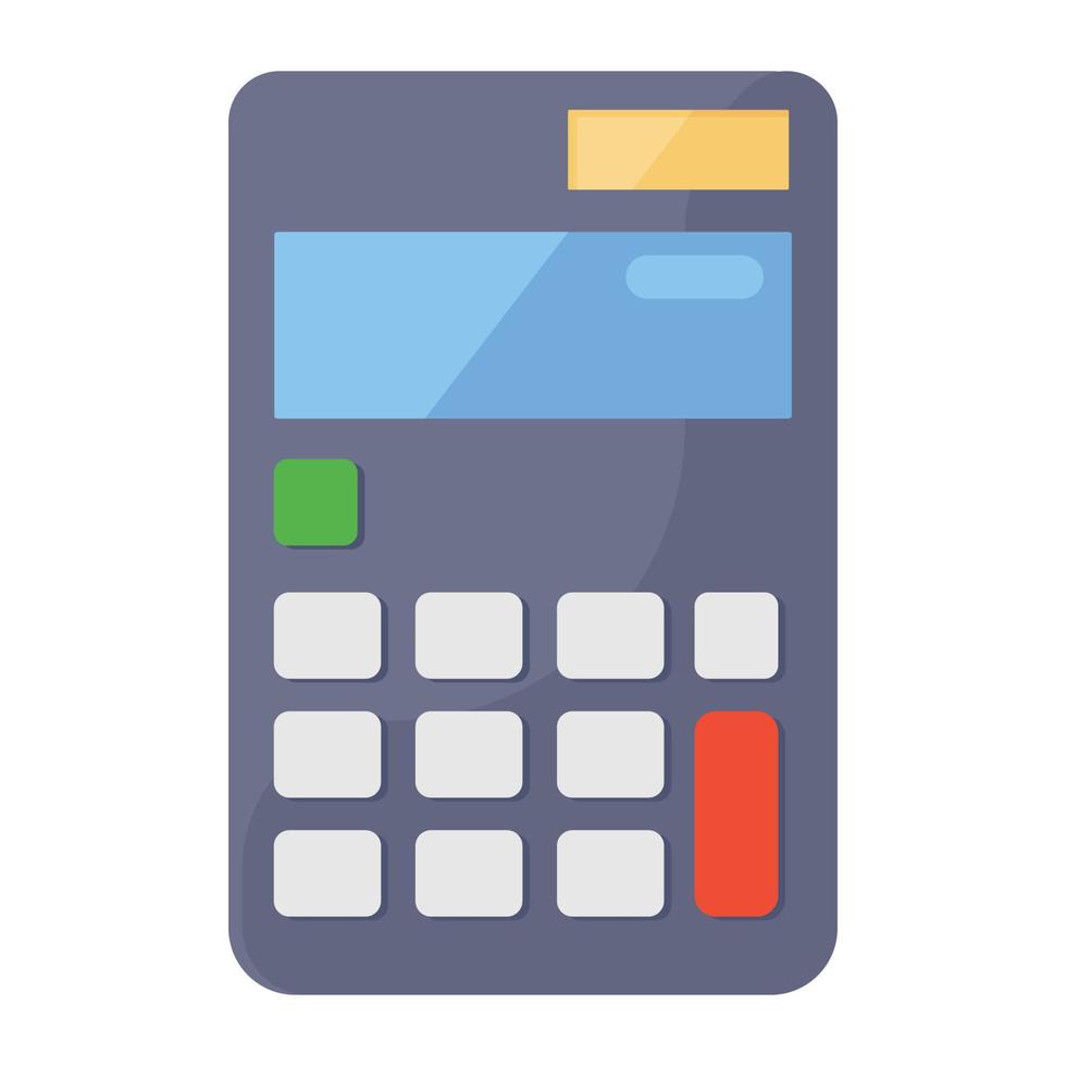 Adding machine, editable flat vector of calculator