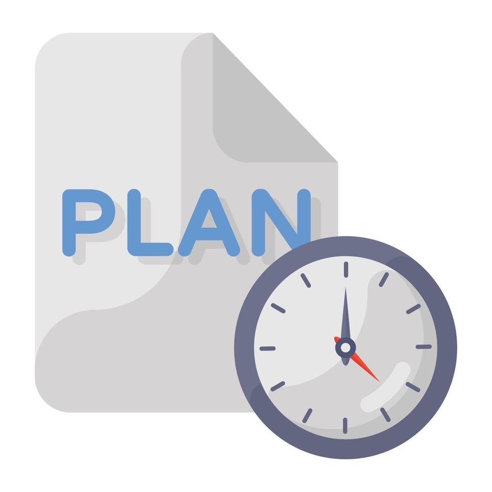 Plan schedule in modern flat style vector