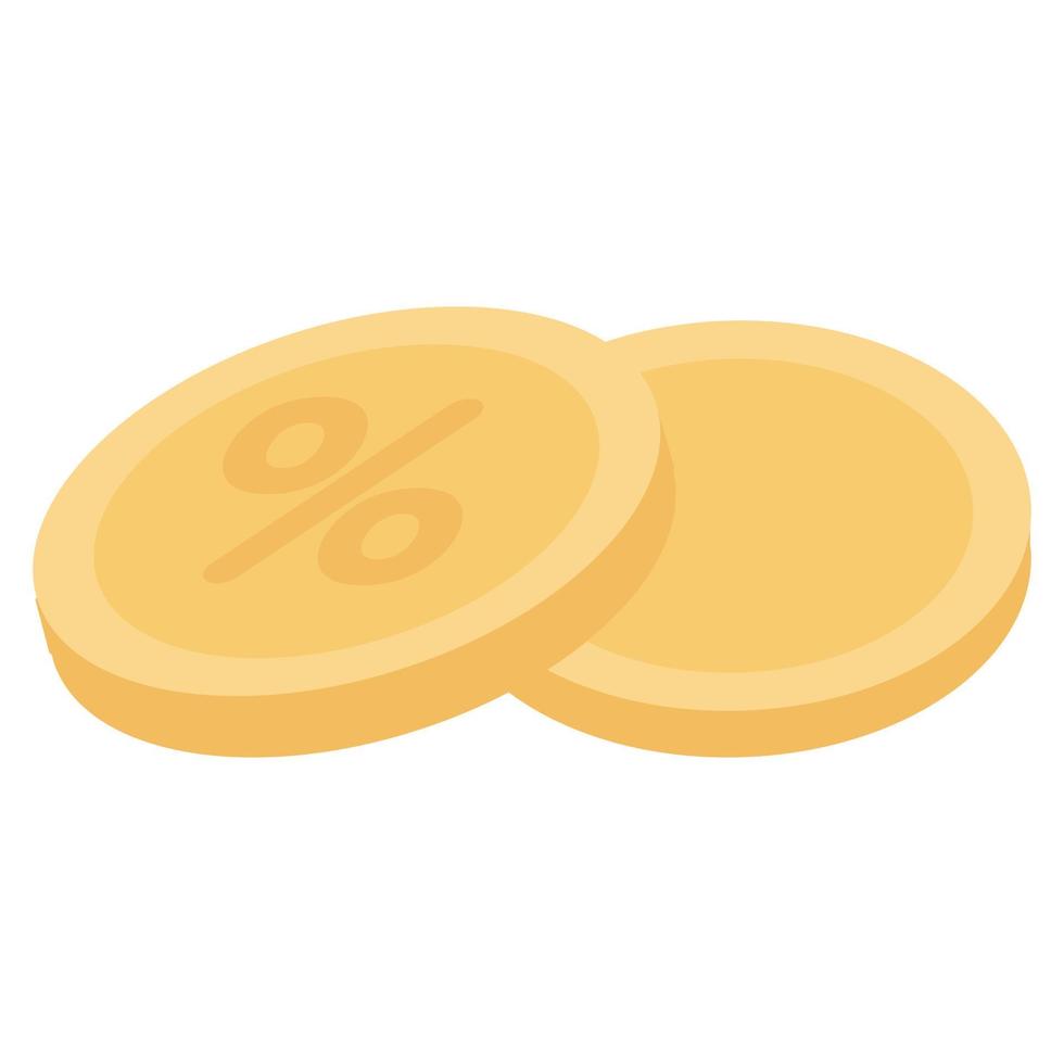 icono de monedas en estilo editable vector