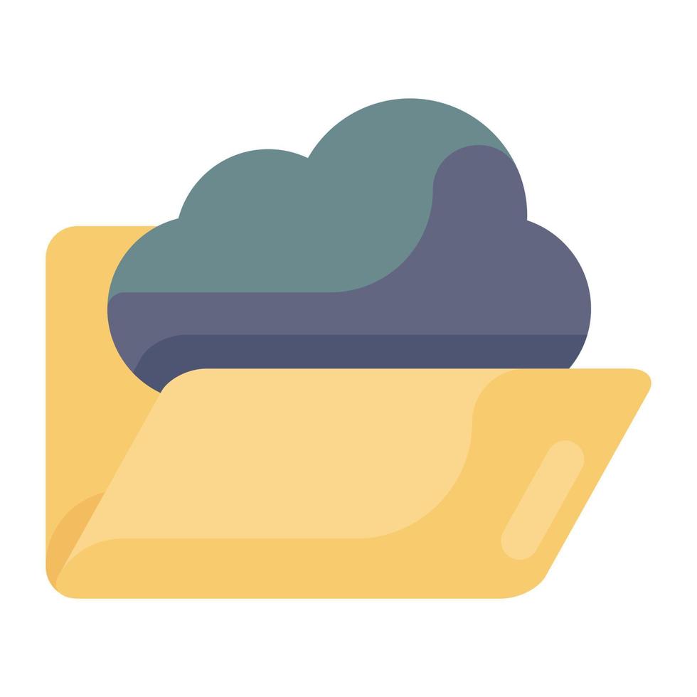 Cloud folder vector style, cloud information