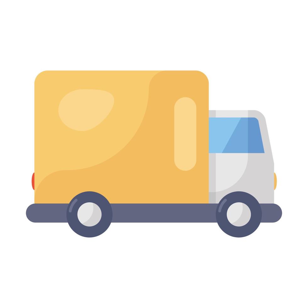 diseño de icono de furgoneta de reparto, furgoneta de carga en estilo moderno y plano vector
